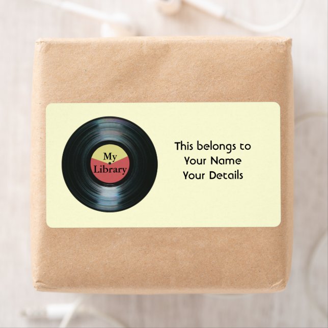 Musiksamlingens vinylpost Namn Gift Märkre-etikett Fraktsedel (Insitu)