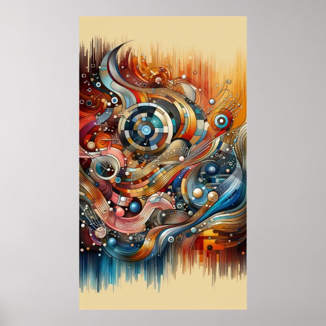 Musiksammansättning - den lyriska abstrakten biet  poster (Framsidan)