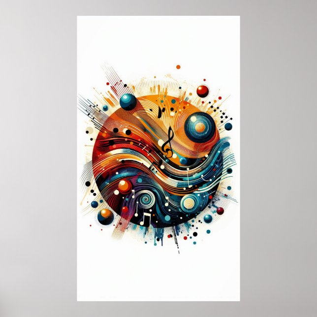 Musiksammansättning - den lyriska abstrakten biet  poster (Framsidan)