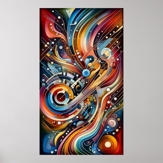 Musiksammansättning - den lyriska abstrakten biet  poster (Framsidan)