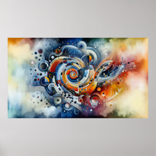 Musiksammansättning - den lyriska abstrakten biet  poster