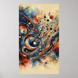 Musiksammansättning - den lyriska abstrakten biet poster