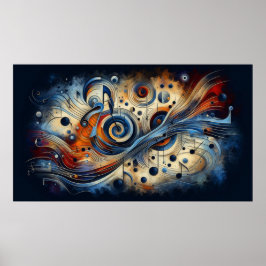 Musiksammansättning - den lyriska abstrakten biet poster