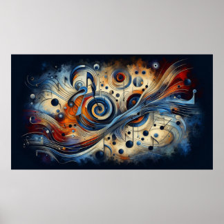 Musiksammansättning - den lyriska abstrakten biet  poster