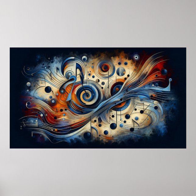 Musiksammansättning - den lyriska abstrakten biet  poster (Framsidan)