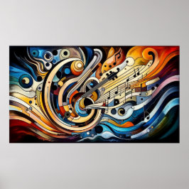 Musiksammansättning - den lyriska abstrakten biet poster