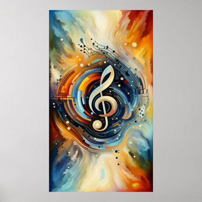 Musiksammansättning - den lyriska abstrakten biet  poster (Framsidan)