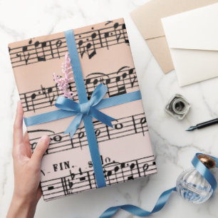 Musiksammansättning i övertoningsbakgrund presentpapper