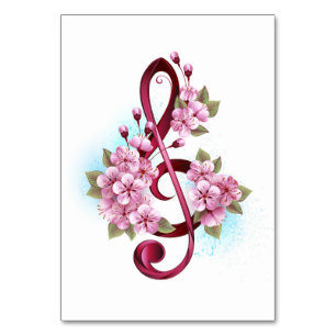 Musiksaxlar med saxblommor bordsnummer