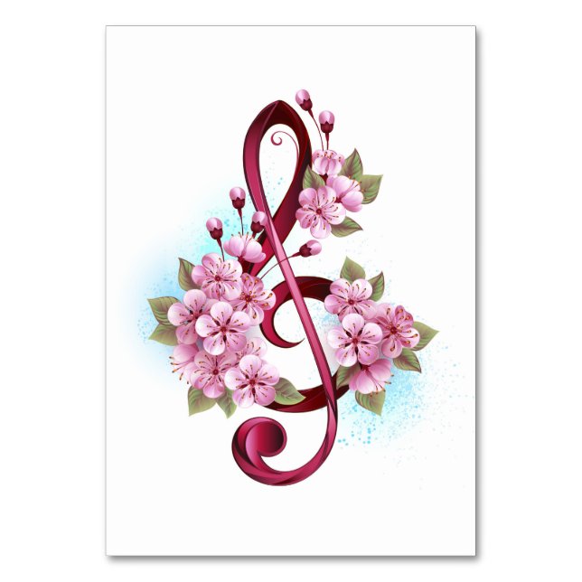 Musiksaxlar med saxblommor bordsnummer (Framsidan)