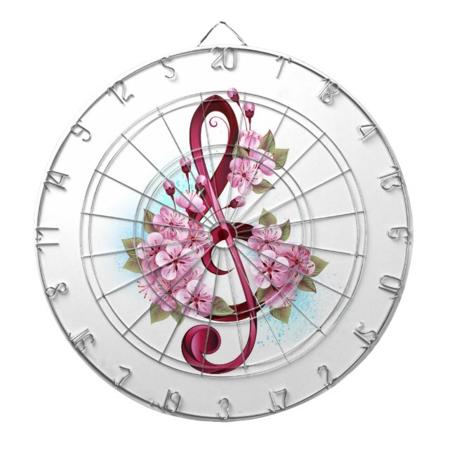 Musiksaxlar med saxblommor darttavla (Framsidan)