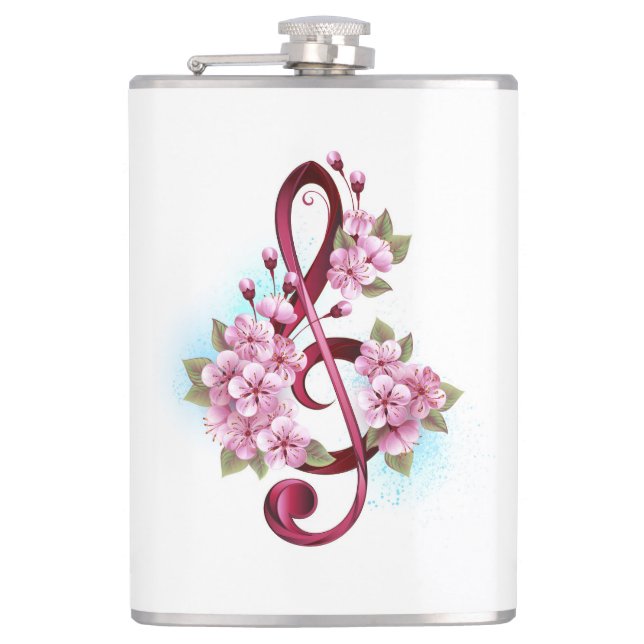 Musiksaxlar med saxblommor fickplunta (Framsidan)