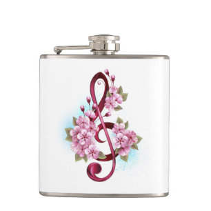 Musiksaxlar med saxblommor fickplunta