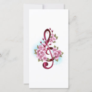Musiksaxlar med saxblommor julkort