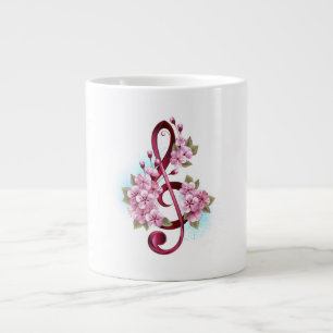 Musiksaxlar med saxblommor jumbo mugg