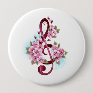Musiksaxlar med saxblommor knapp