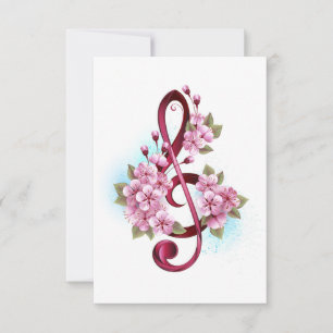 Musiksaxlar med saxblommor kort