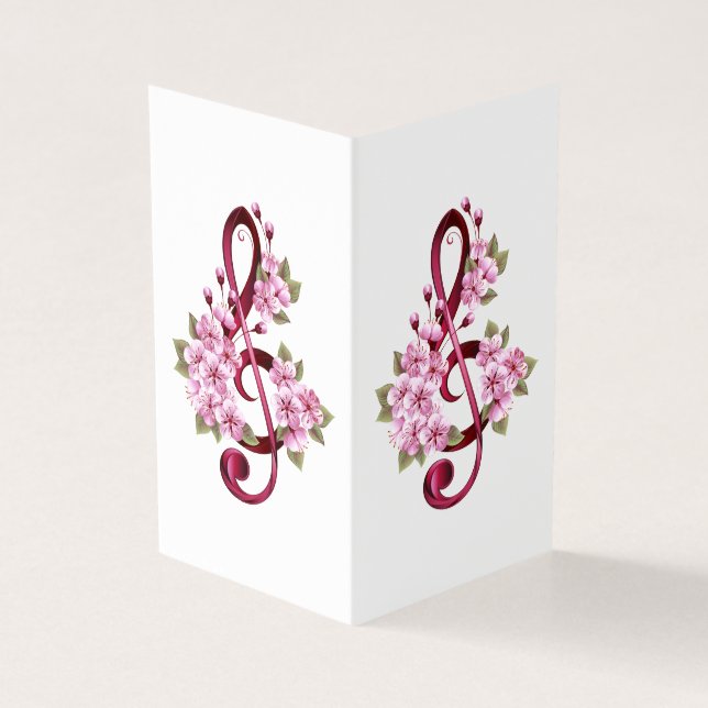 Musiksaxlar med saxblommor kort (Utsida)