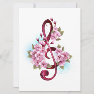 Musiksaxlar med saxblommor kort