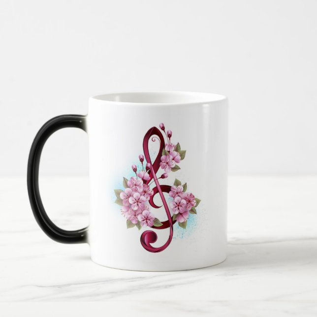 Musiksaxlar med saxblommor magisk mugg (Vänster)