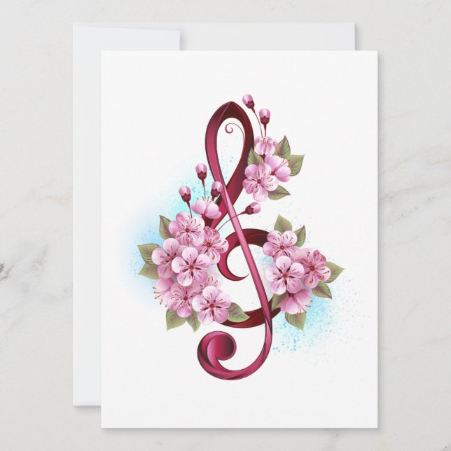 Musiksaxlar med saxblommor meddelande (Framsida)