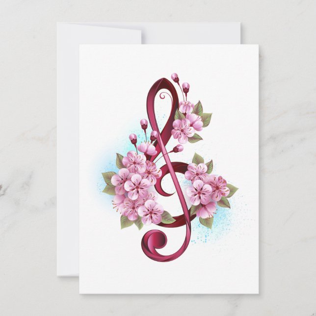 Musiksaxlar med saxblommor meddelande (Framsida)