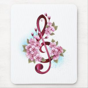 Musiksaxlar med saxblommor musmatta