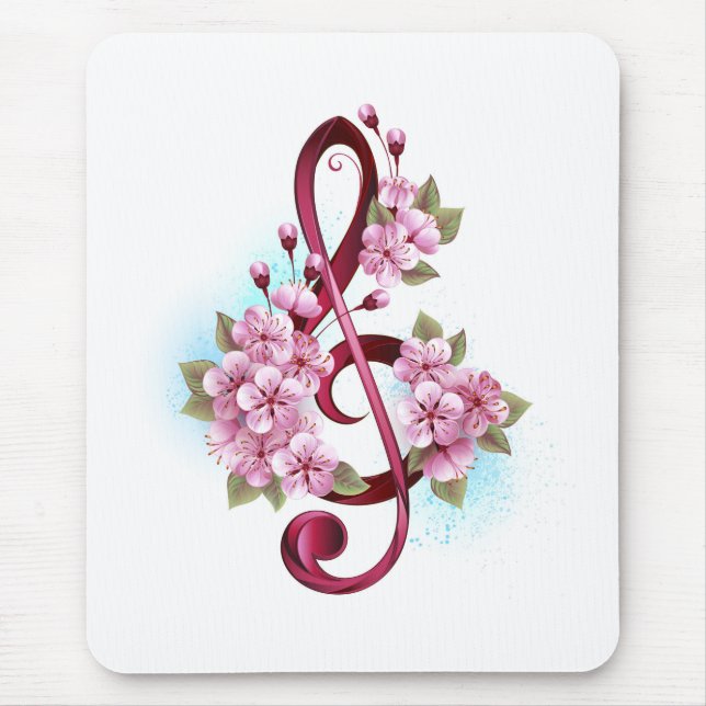 Musiksaxlar med saxblommor musmatta (Framsidan)