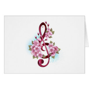 Musiksaxlar med saxblommor OBS kort