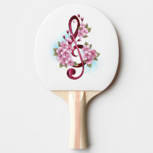 Musiksaxlar med saxblommor pingisracket