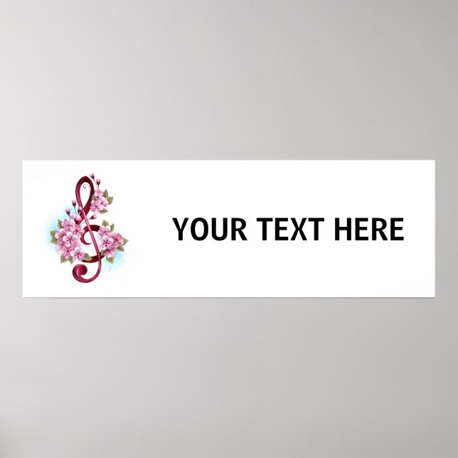 Musiksaxlar med saxblommor poster (Framsidan)