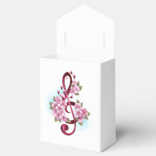 Musiksaxlar med saxblommor presentaskar