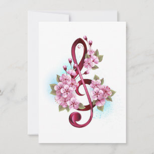 Musiksaxlar med saxblommor rådkort