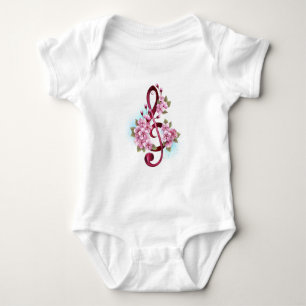 Musiksaxlar med saxblommor t shirt