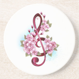 Musiksaxlar med saxblommor underlägg