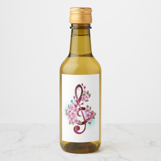Musiksaxlar med saxblommor vinetikett (Framsida)