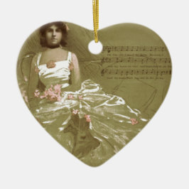 musiksegrare julgransprydnad keramik