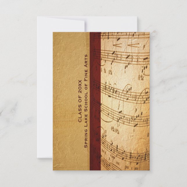 Musikskola eller konstskola i Studenten Inbjudningar (Framsida)