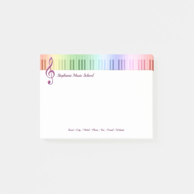 Musikskola Post-it Block (Framsida)