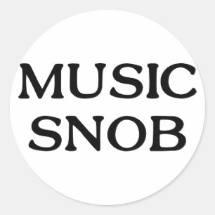 Musiksnobb Runt Klistermärke