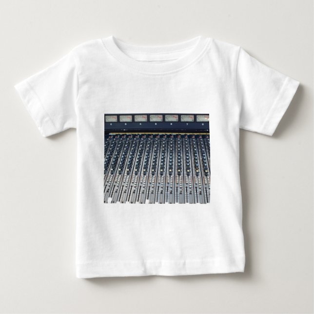 Musiksoundboardljud stiger ombord blandaren t-shirt (Framsida)