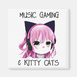 Musikspel och Kattunge Anime Girl Magnet