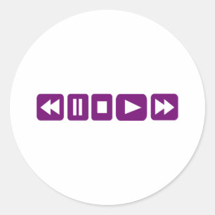 Musikspelare Runt Klistermärke