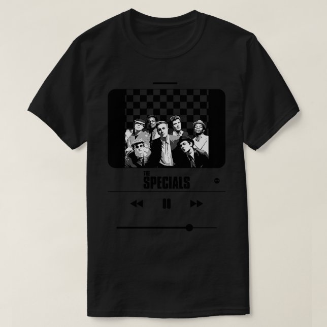 Musikspelare Svart specialitet T Shirt (Design framsida)