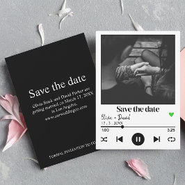 Musikspelarens albumtäckesfoto Sång Spara datum Inbjudningar