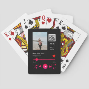 Musikspelarens personlig par kärlek q r code tex casinokort