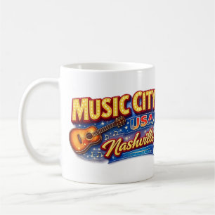 Musikstaden USA Nashville Kaffemugg