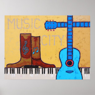 musikstadsaffisch poster