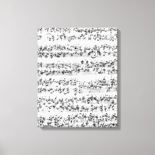 Musikställning av Johann Sebastian Bach Canvastryck