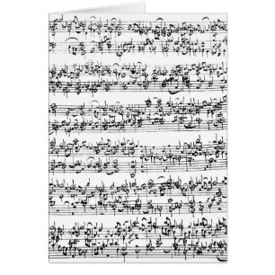 Musikställning av Johann Sebastian Bach Hälsningskort